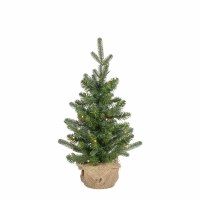 2' LED 35 Light Pine Tree in a Burlap Bag