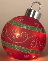 7" LED Red and Green Lit Ornament