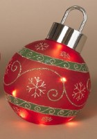 5" LED Red and Green Ornament Light