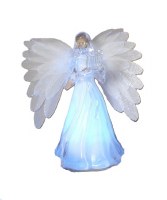 5" LED Angel With Harp Figurine