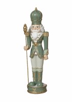 16" Polyresin Green Nutcracker Figurine