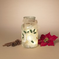 10" LED "Joy" Glass Jar