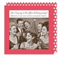 5" Square "Am I Going To The Holiday Office Party?" Beverage Napkins