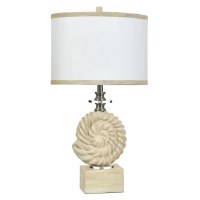 32" Beige Snail Shell Table Lamp