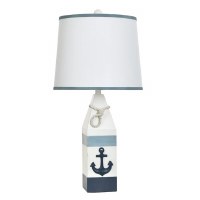 31" Blue and White Anchor Table Lamp