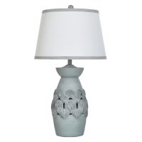 32" Blue Scallop Shells Table Lamp
