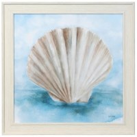 37" Sq Coastal Calm 2 Gel Textured Framed Print