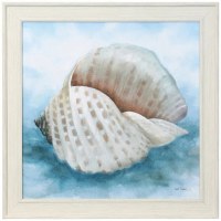 37" Sq Coastal Calm 3 Gel Textured Framed Print