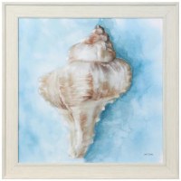 37" Sq Coastal Calm 4 Gel Textured Framed Print