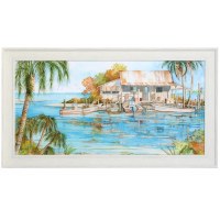 31" x 55" Seafood Shack Framed Print Under Glass