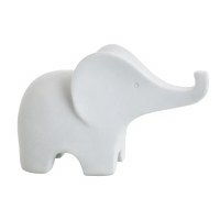 5" Matte White Elephant Sculpture
