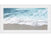 32" x 56" Beach Wave Gel Textured Coastal Print in a White Frame
