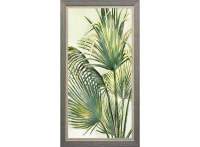 44" x 24" Palmetto 1 Gel Textured Coastal Print in a Distressed Brown Frame