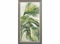 44" x 24" Palmetto 2 Gel Textured Coastal Print in a Distressed Brown Frame