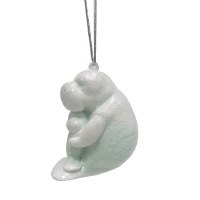3" Gray Manatee With Baby Polyresin Ornament