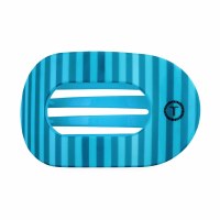 Small Blue Stripes Flat Round Hair Clip