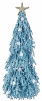 20" Blue Faux Coral Christmas Tree Statue
