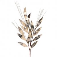 32" Faux Champagne and Gold Laurel Leaf Spray