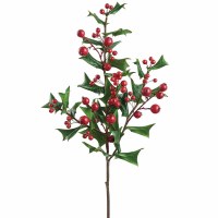 30" Faux Holly Spray