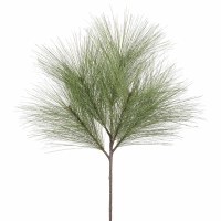 24" Faux Green Long Needle Pine Spray
