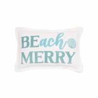 14" x 22" "Beach Merry" Coastal Christmas Decorative Pillow