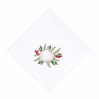 18" Sq Coastal Tidings Cloth Christmas Napkin