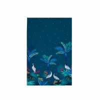 27" x 18" Herons on a Dark Blue Background Coastal Kitchen Towel