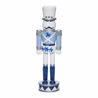 12" Blue and White Nutcracker Figurine