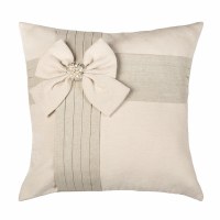 18" Sq White Present Decorative Christmas Pillow