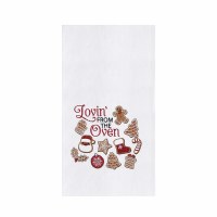 27" x 18" "Lovin' From the Oven" Christmas Cookies Flour Sack Kitchen Towel