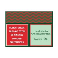 5" Sq "I Don't Need A Christmas Miracle. I need A Refill" Double Sided Beverage Napkins