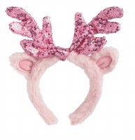 Pink Antler Headband by Mud Pie