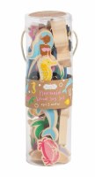 Set of Wood Mermaid Blocks by Mud Pie