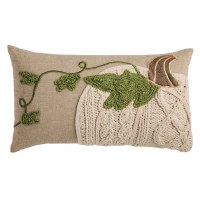 11" x 22" White Pumpkin Decorative Fall Pillow