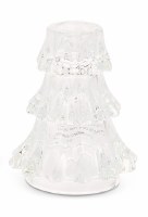 4.25" Clear Glass Tree Taper Candle Holder