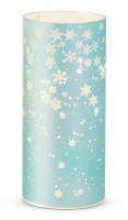 8" LED Blue Snow Cylinder Lantern