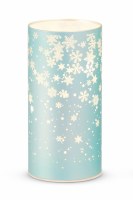 6" LED Blue Snow Cylinder Lantern