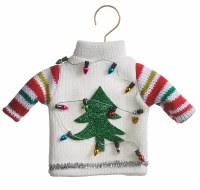 6.5" Green Tree Ugly Sweater Ornament