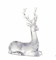10" Clear Acrylic Laying Deer