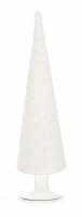 14" White Ice Glass Cone Tree