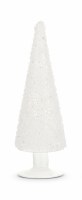 10" White Ice Glass Cone Tree