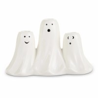 5" Ceramic Ghost Trio Taper Candle Holder