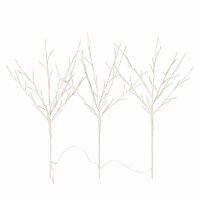 28" Three Connected Faux White Branches With White LED