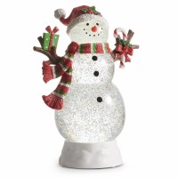 11" LED Snowman Glitter Swirl