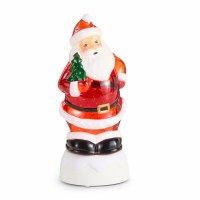 10" LED Red Santa Glitter Swirl