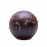 6" LED Navy and Gold Glass Orb
