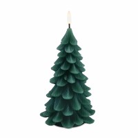 9" LED Green Christmas Tree Candle