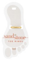 Gold Toned Hammered Band Toe Ring