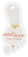 Gold Toned Layered "V" Toe Ring