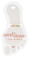 Gold Toned Thin Multi Color Toe Ring